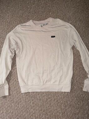 H&M Divided Men's Batman DC Crewneck Sweater in Light Beige Small